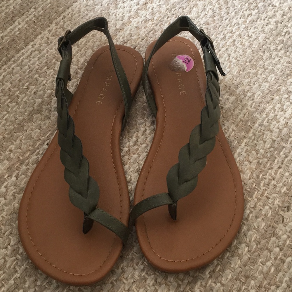 Green sandals